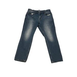 Old Navy Men Straight Built in Tough Built in Flex Dark Wash Jeans Size 38x34